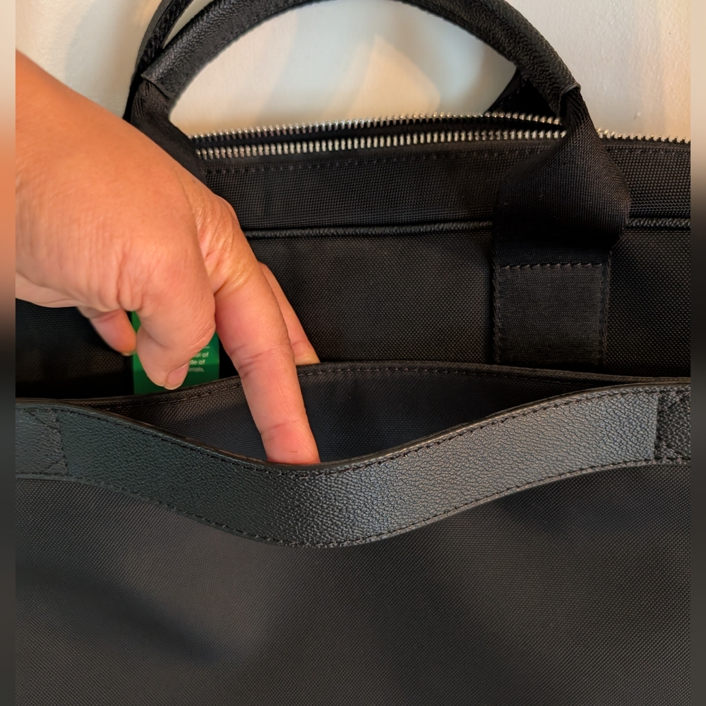 MICHAEL KORS Kent Nylon Leather Trim Briefcase Computer Bag - Picture 12 of 13